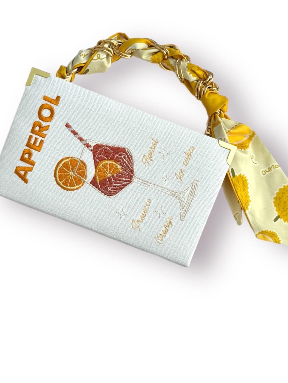 Aperol Embroidered Book Purse